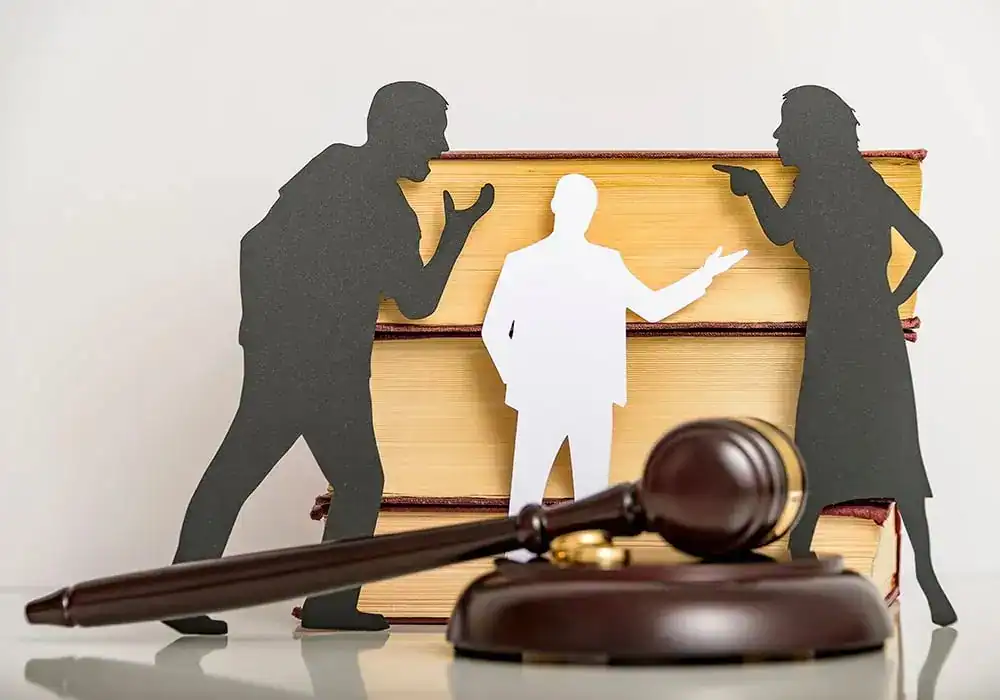 image of couple arguing through divorce Poole